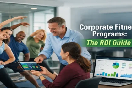 Corporate fitness programs improving employee wellness and productivity in a modern workplace