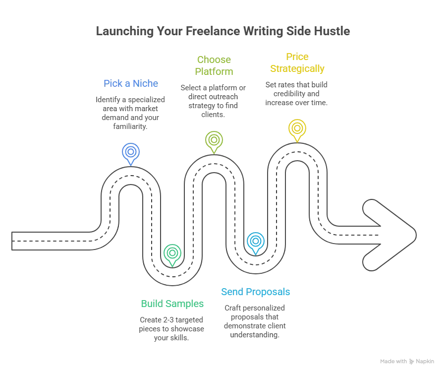 Freelance Writer Side Hustle: Step-by-Step Beginner Guide for 2026 2 How to Start a Freelance Writing Side Hustle 5 Steps