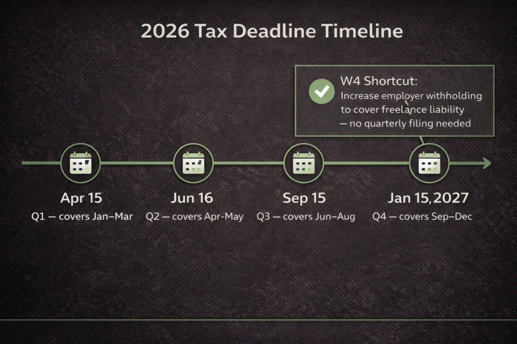 How to Start Freelancing While Working Full Time in 2026 (Without Risking Your Job) 4 Quarterly Estimated Payments